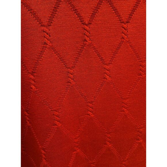 Alfred dunner Womens short sleeve, large pullover shirt Red geometric pattern. - Picture 5 of 5